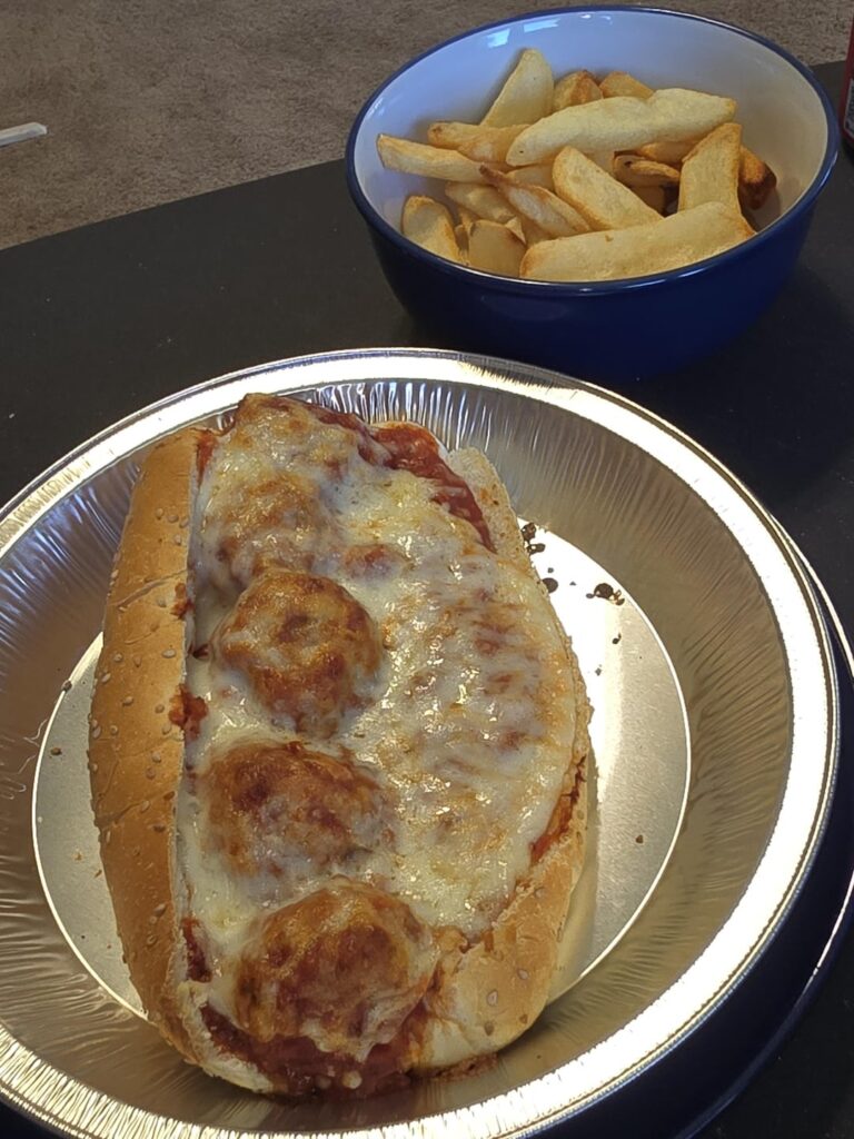 Homemade meatball subs for dinner