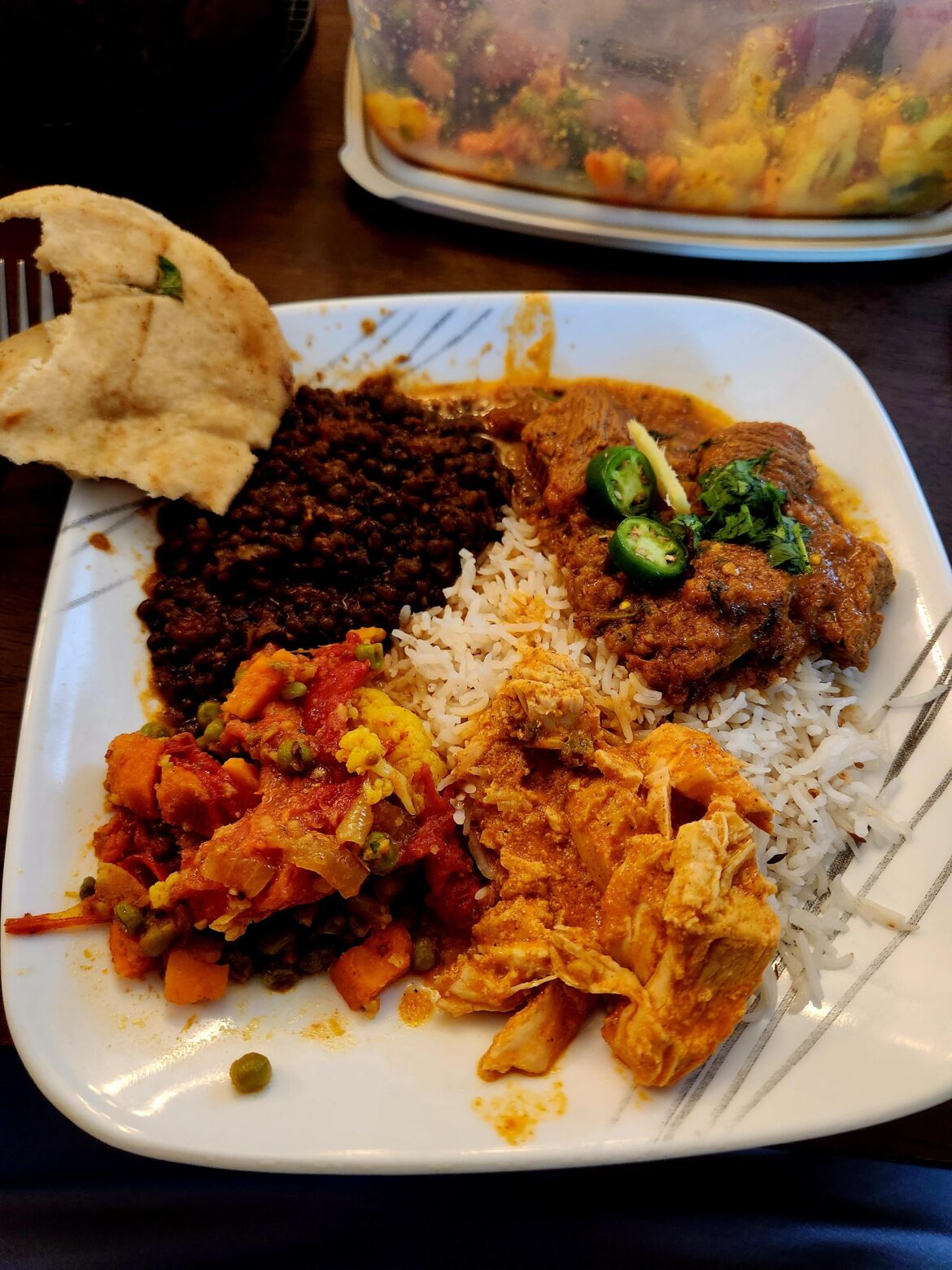 My mom came for a visit and we made Indian food