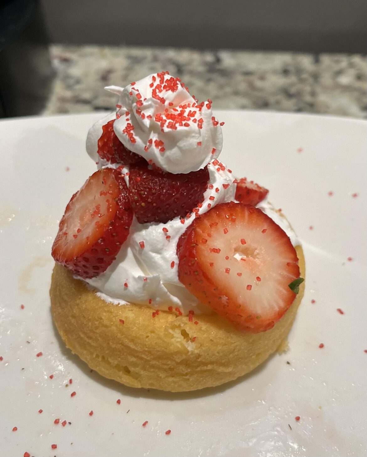 I made “fancy” strawberry shortcake.