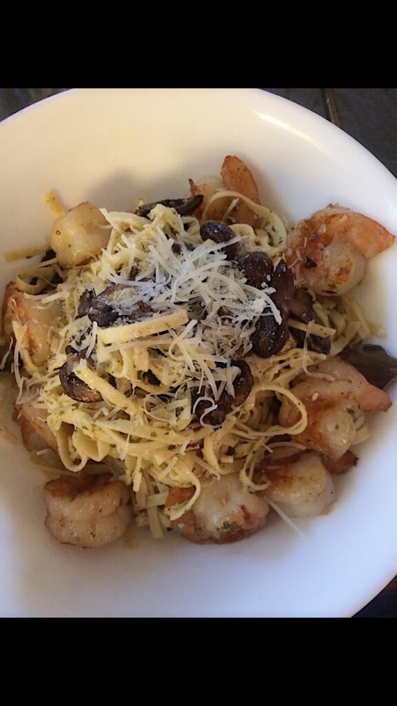 Shrimp and portabella scampi. It was light and delicious.