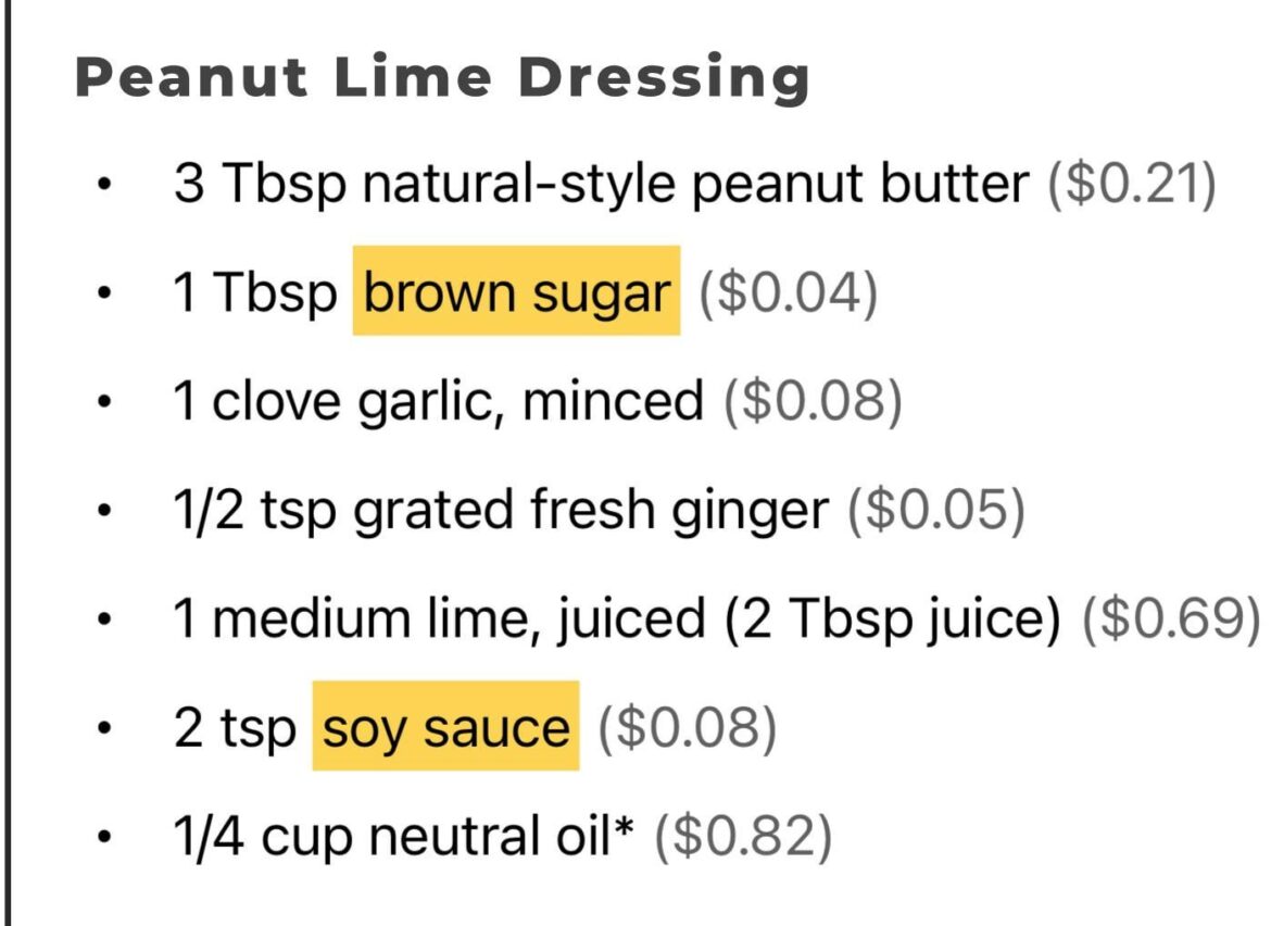 How could I lighten up this peanut salad dressing?