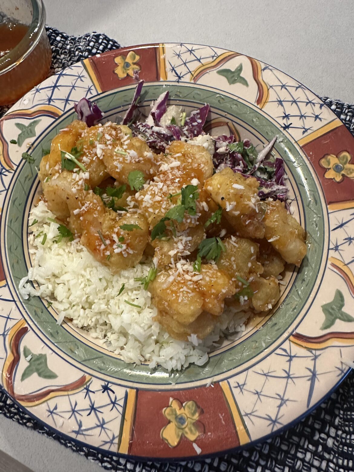 Hawaiian style coconut tempura shrimp 9/10