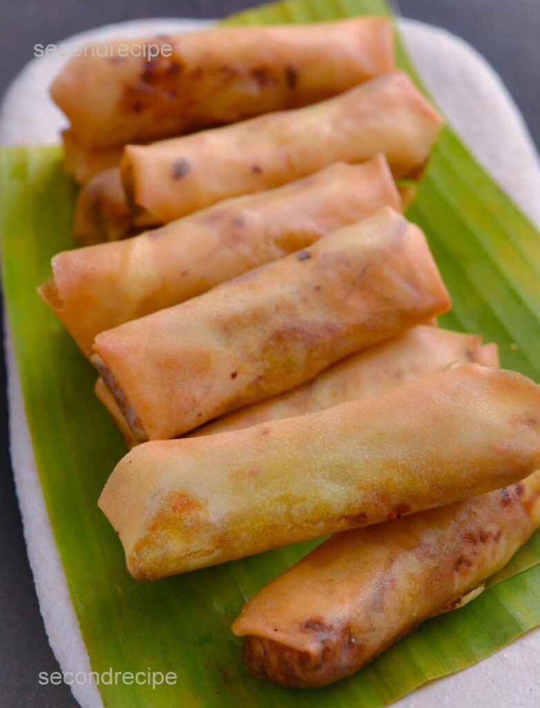 Homemade spring rolls ,cooked with low oil in the airfryer