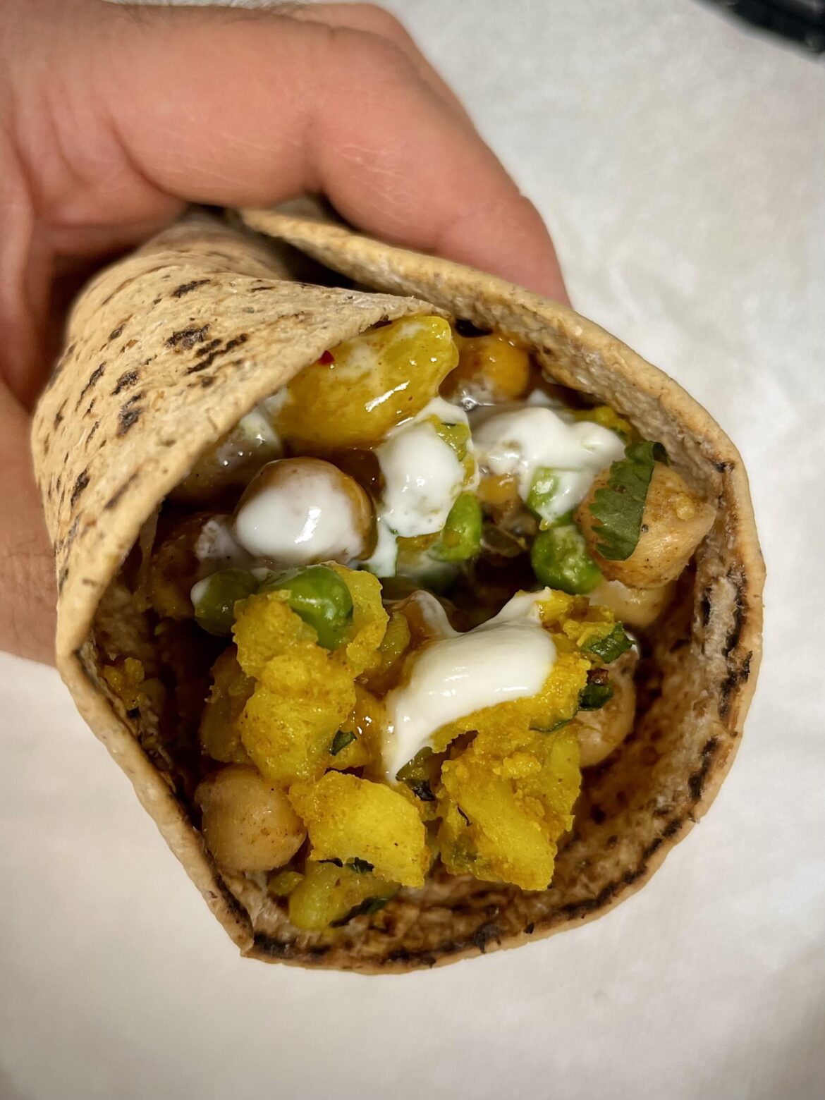 Samosa burrito