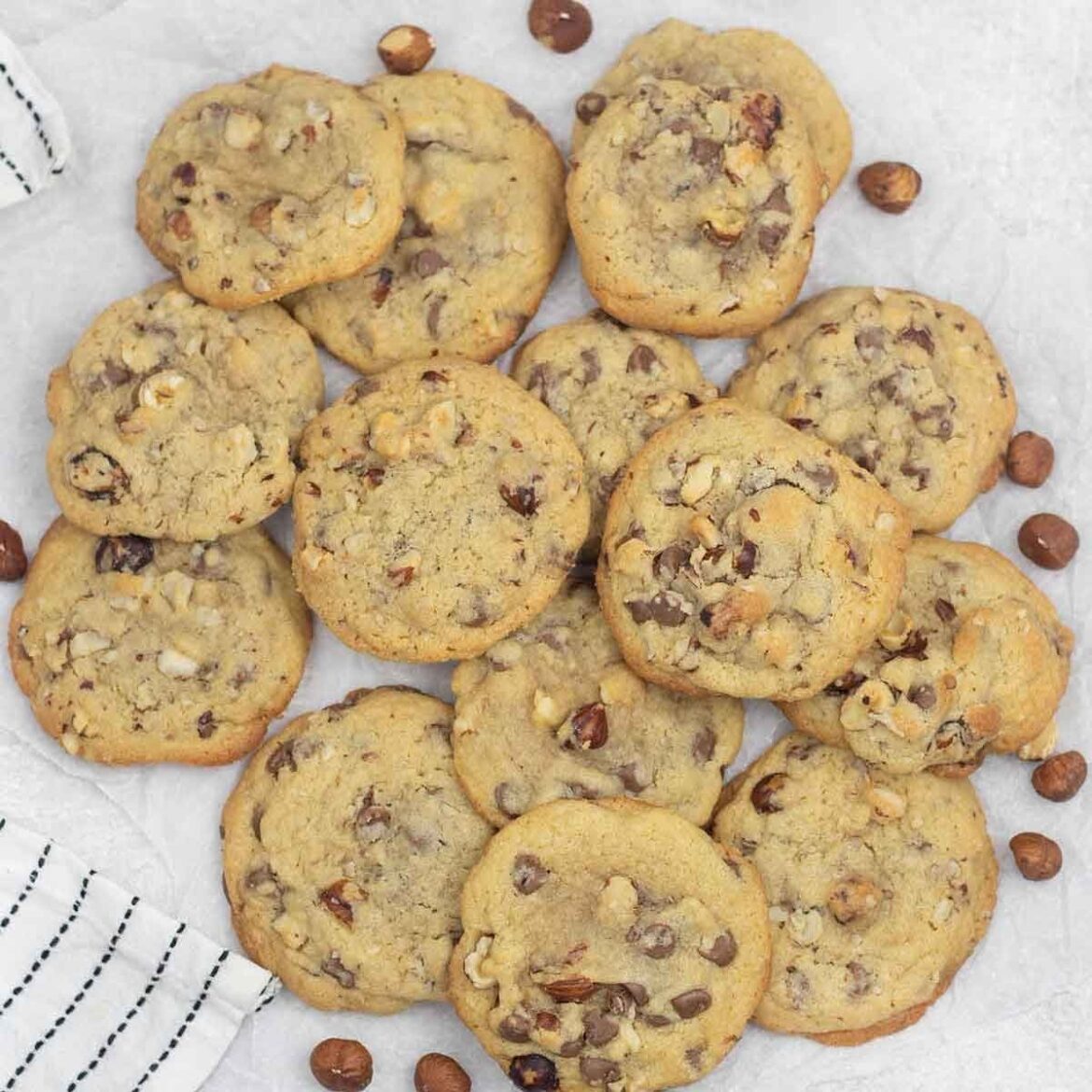 Chocolate Chip And Hazelnut Cookies