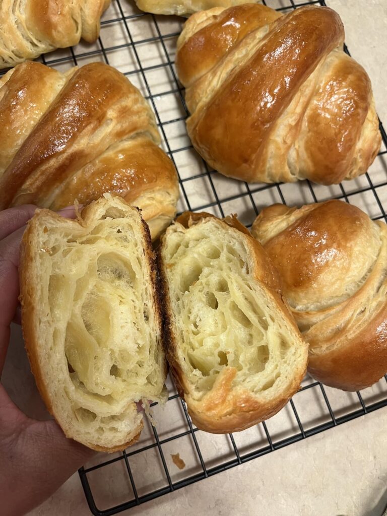First time baking croissants