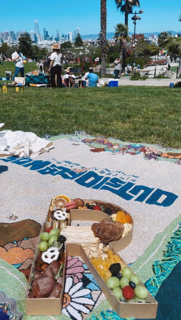 Personalized board I brought to a friend’s birthday picnic in San Francisco 🌞