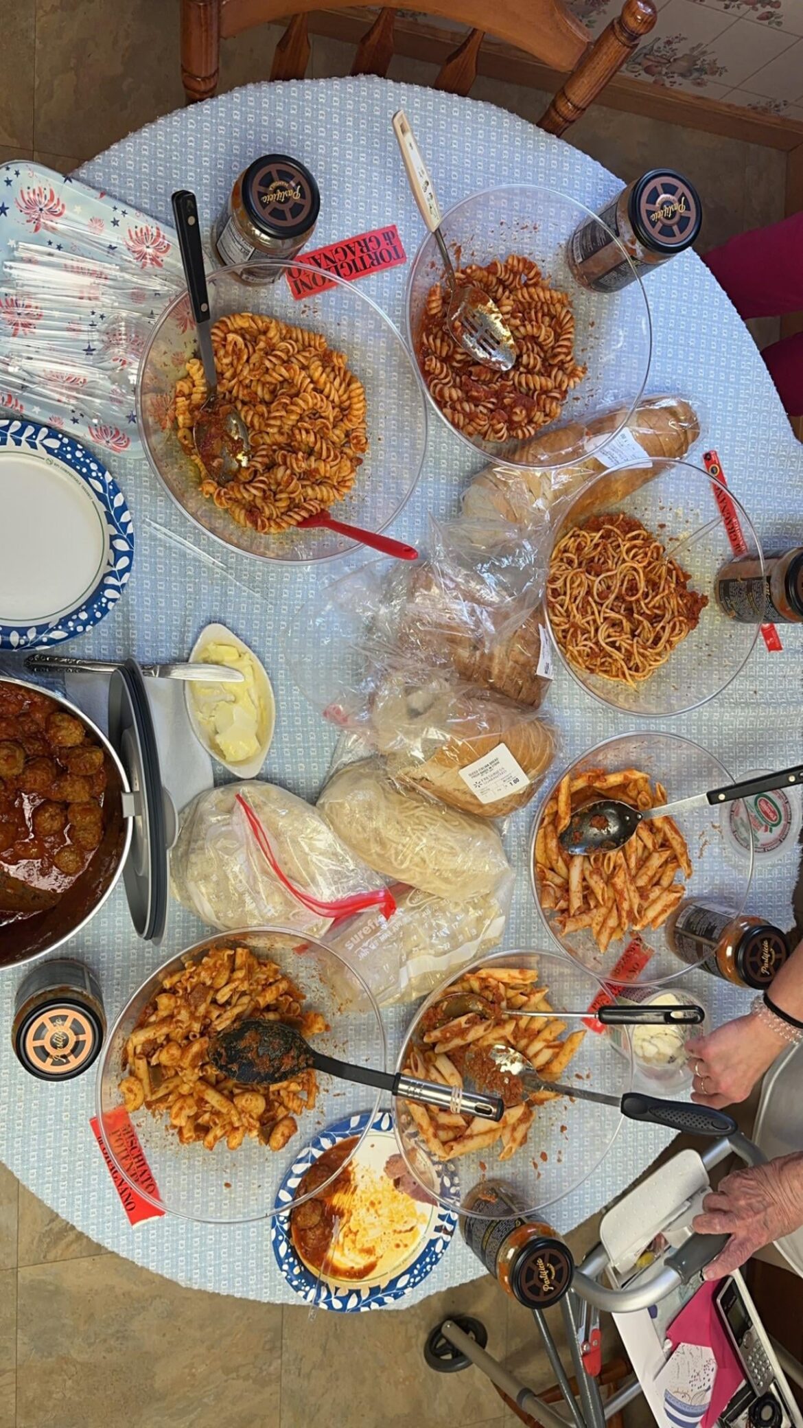 authentic Italian pasta dinner