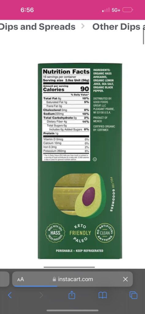 Calories in Costco avocado cups Vs Wholly avocado Calories in Costco avocado cups Vs Wholly avocado