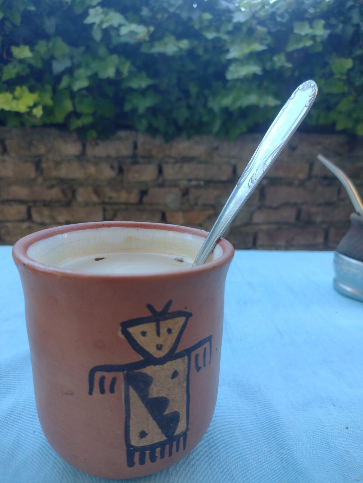 enjoying my coffee in my beautiful new mug