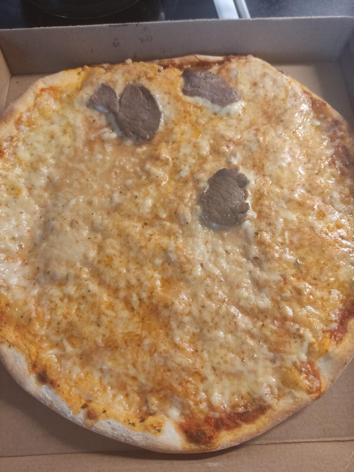 I ordered a Margherita with beef tenderloin..