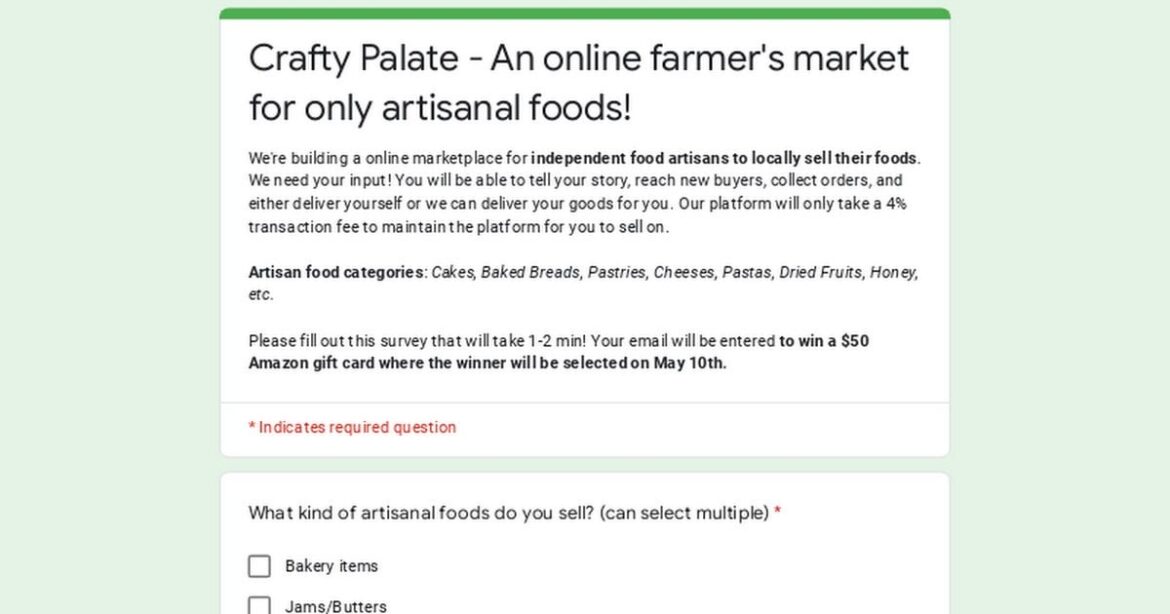 Need input from Artisanal Food bakers out there!