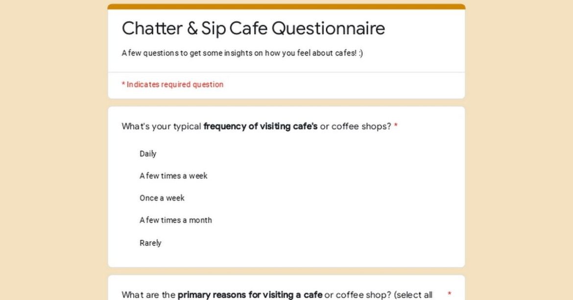 New Coffee Shop, Survey about it! New Coffee Shop, Survey about it!