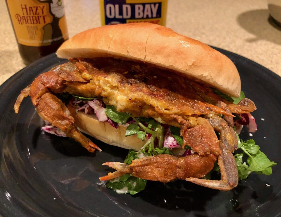 Soft-shell crab sandwich