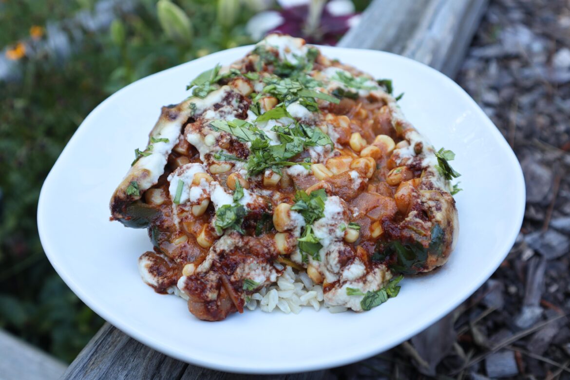 White bean Chile relleno