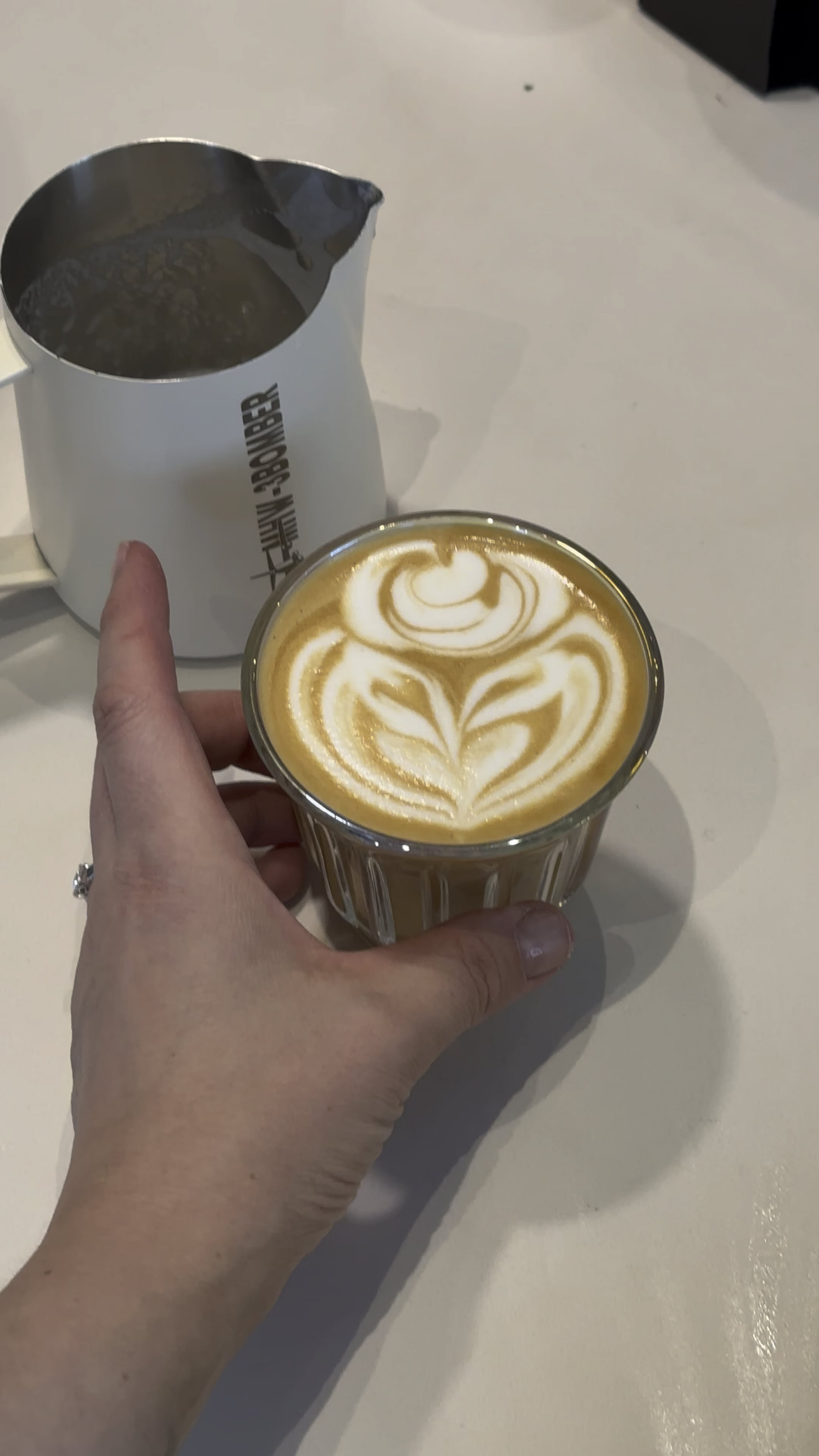 floral flat white for my love