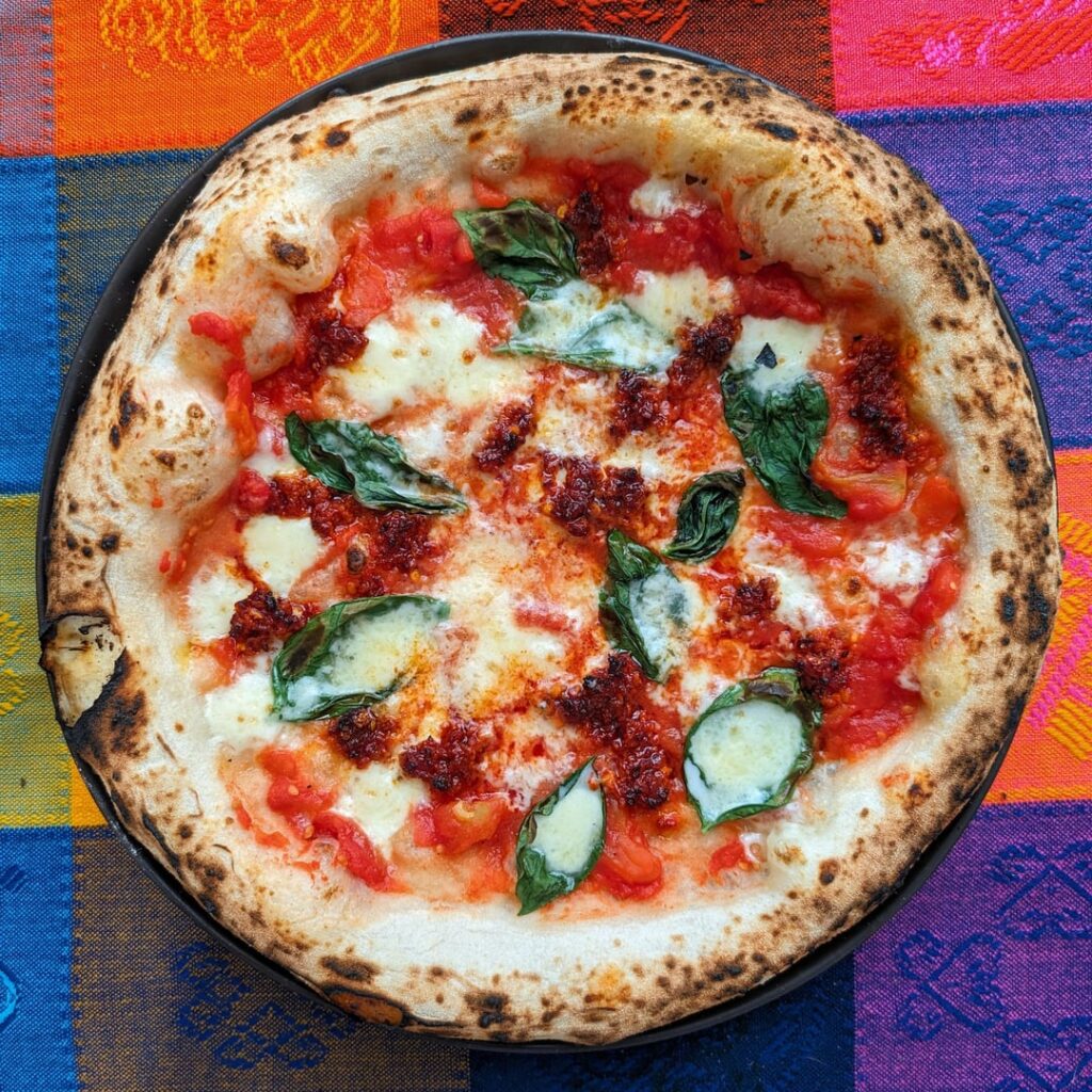 Margherita with nduja