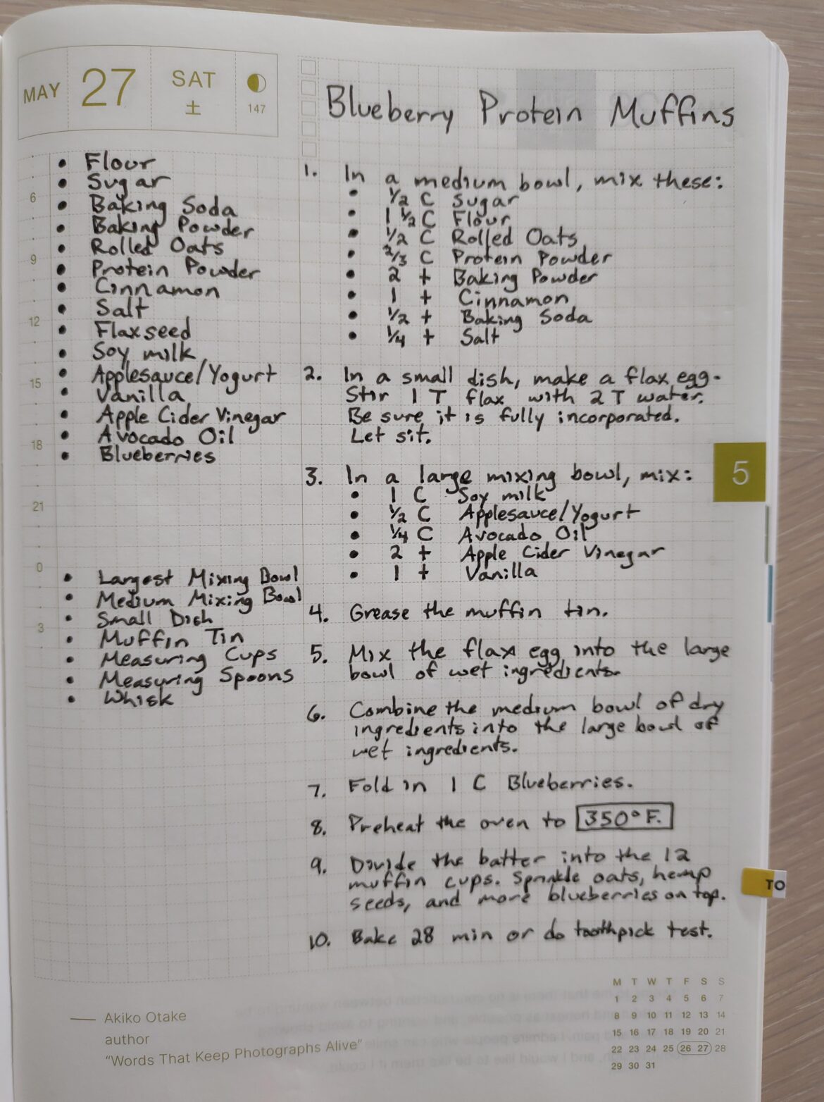 Today's breakfast recipe in a format that makes more sense to me