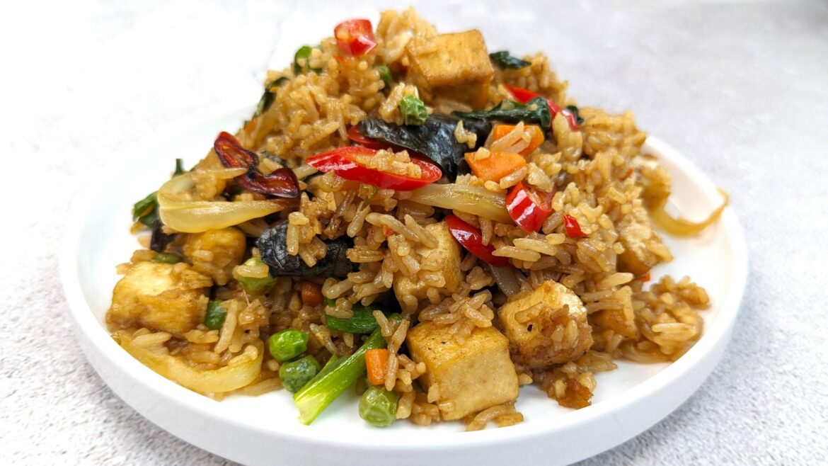 Vegan Thai Basil Fried Rice with Tofu