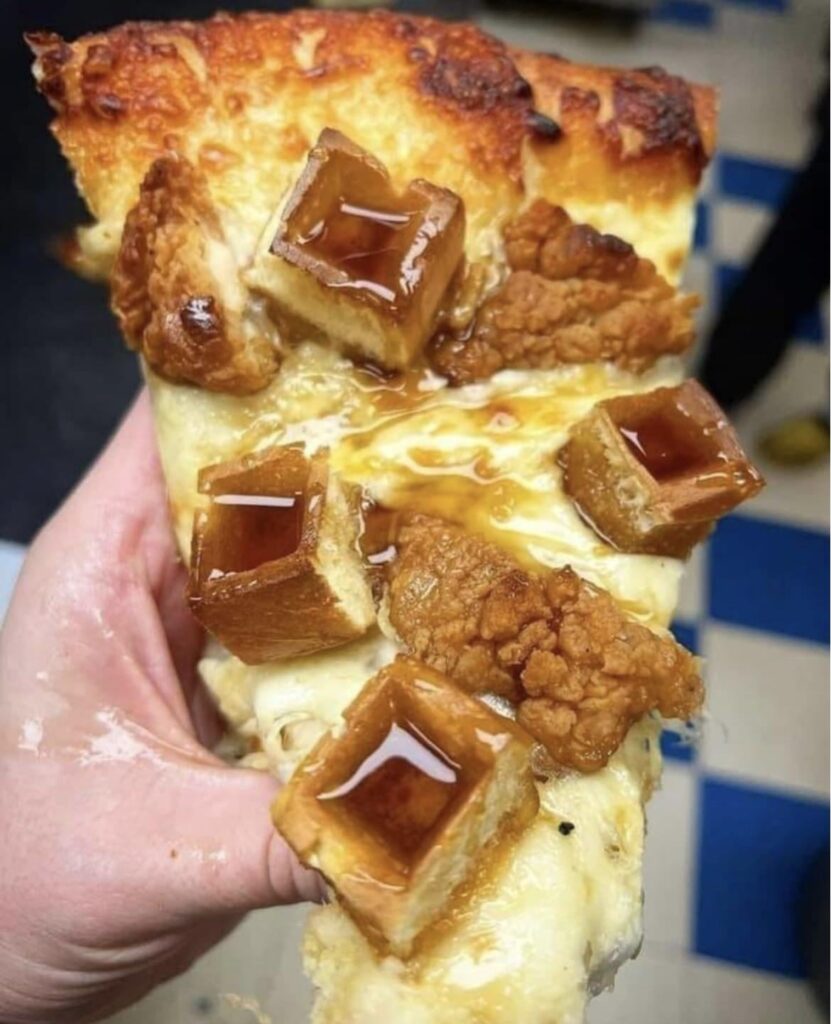 With Chicken and Waffles