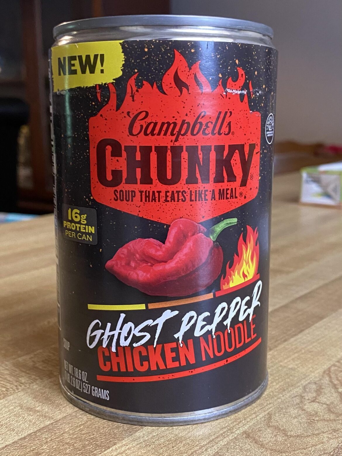 Ghost pepper chicken noodle soup