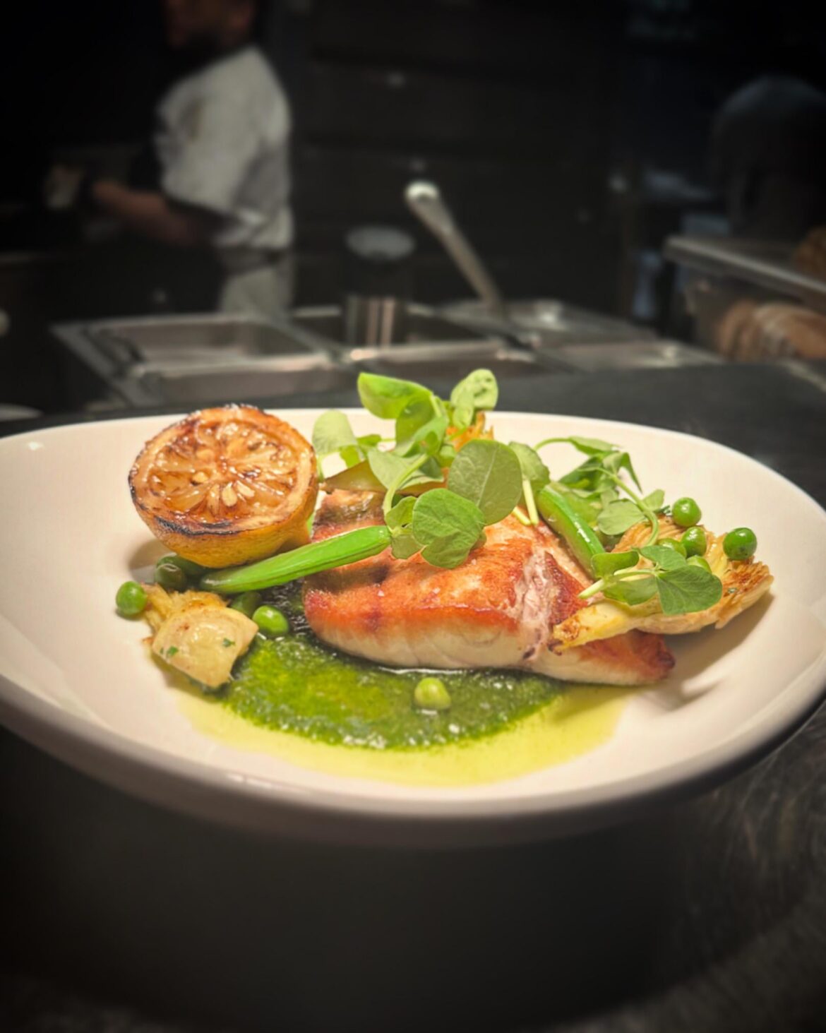 Redfish with artichokes and verde- comments and advice very welcome!