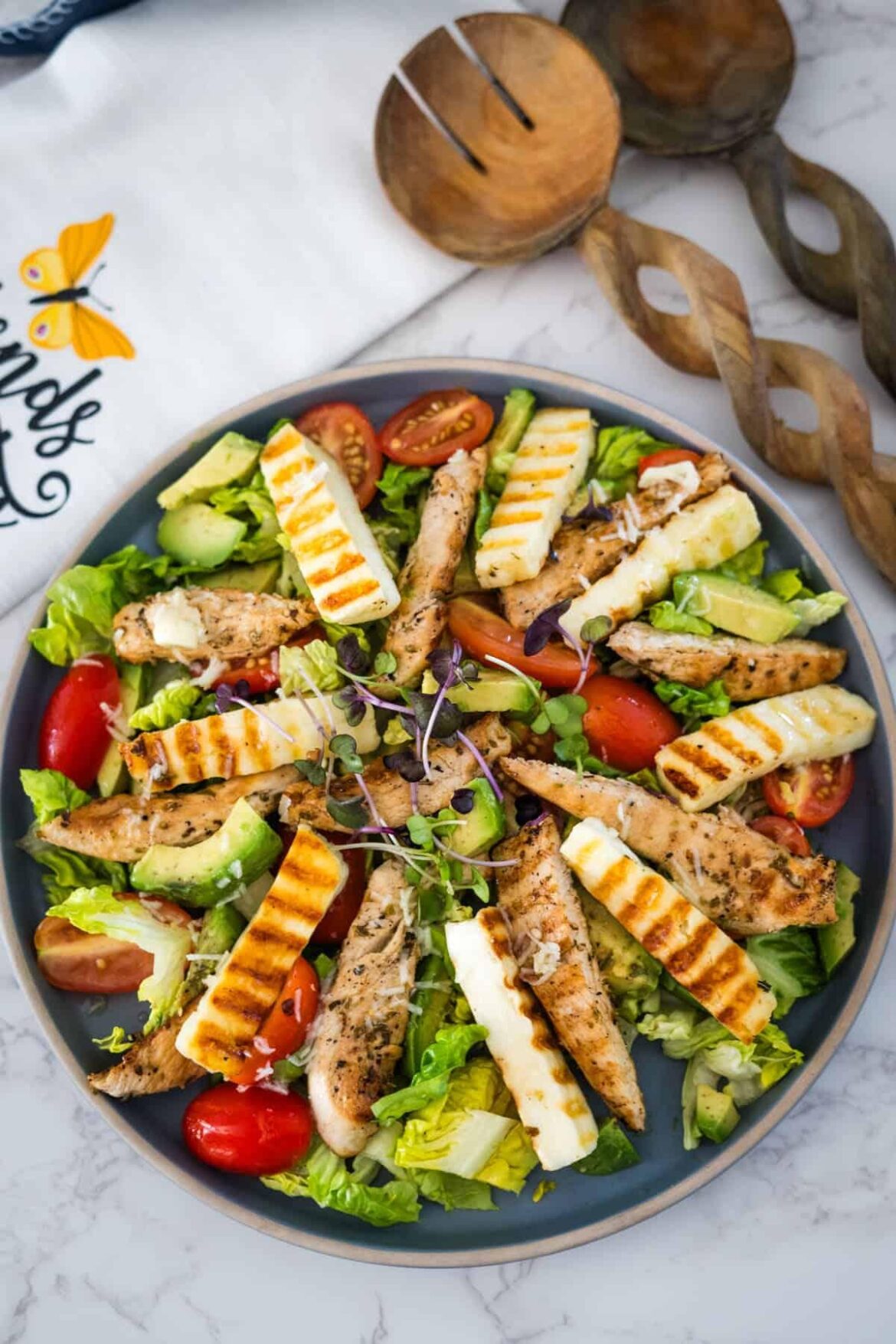 Chicken Halloumi Salad