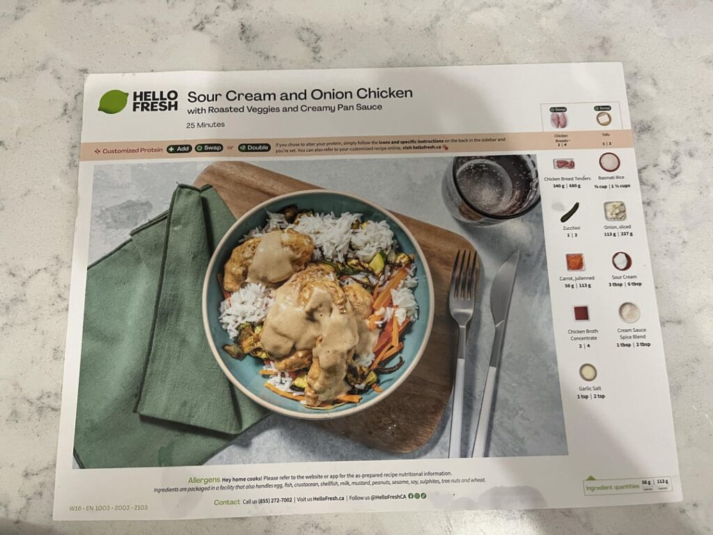 Sour cream and onion chicken (failed)