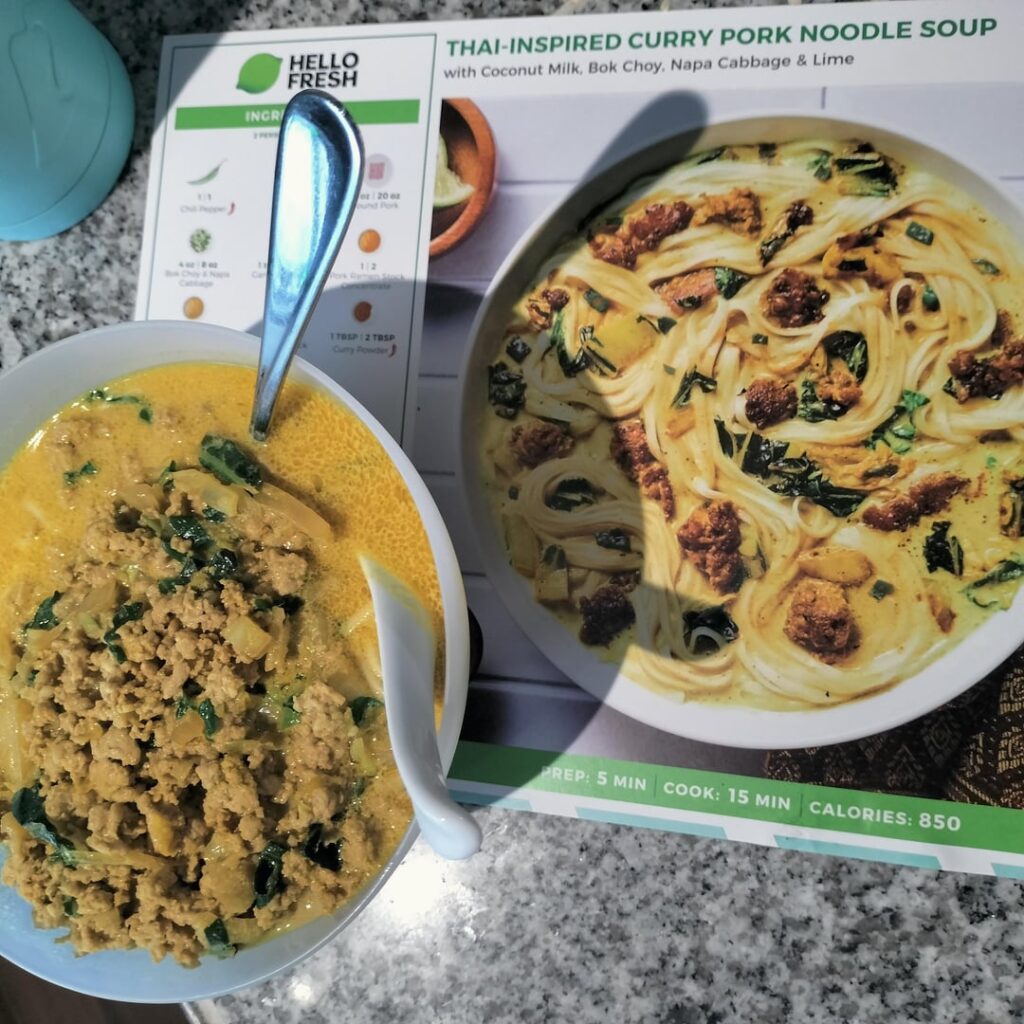 Thai curry pork.noodle soup 10/10