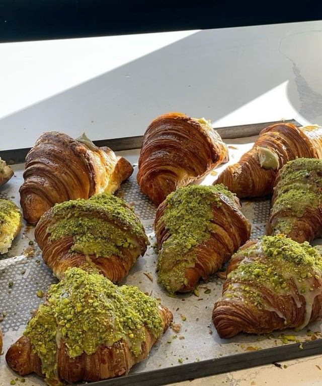 Pistachio croissant Dining and Cooking