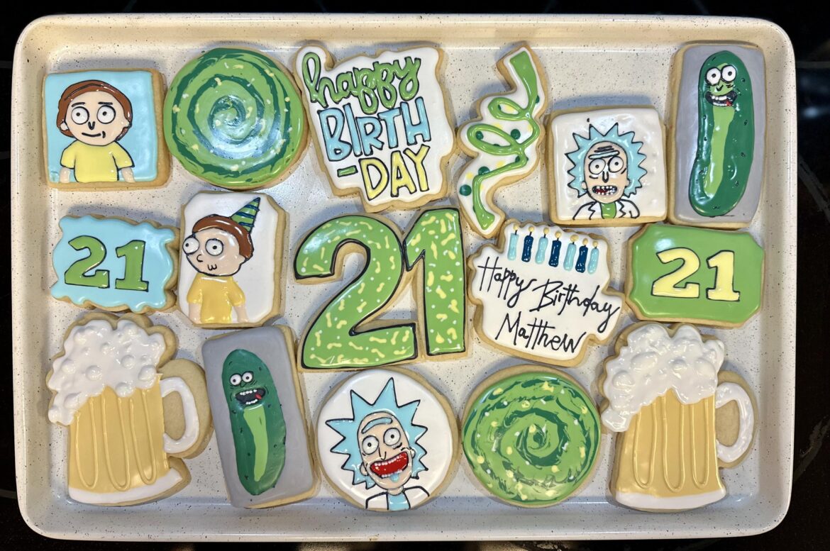 Rick and Morty Bday Cookies