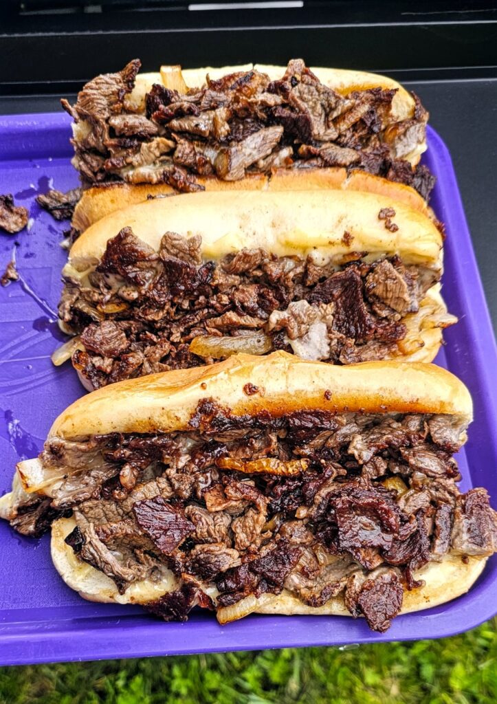 Breaking in my new Blackstone with some cheesesteaks