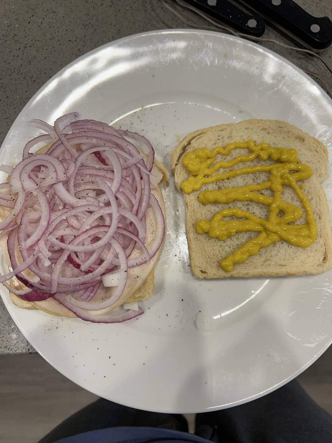Turkey mustard and ONIONS Dining and Cooking
