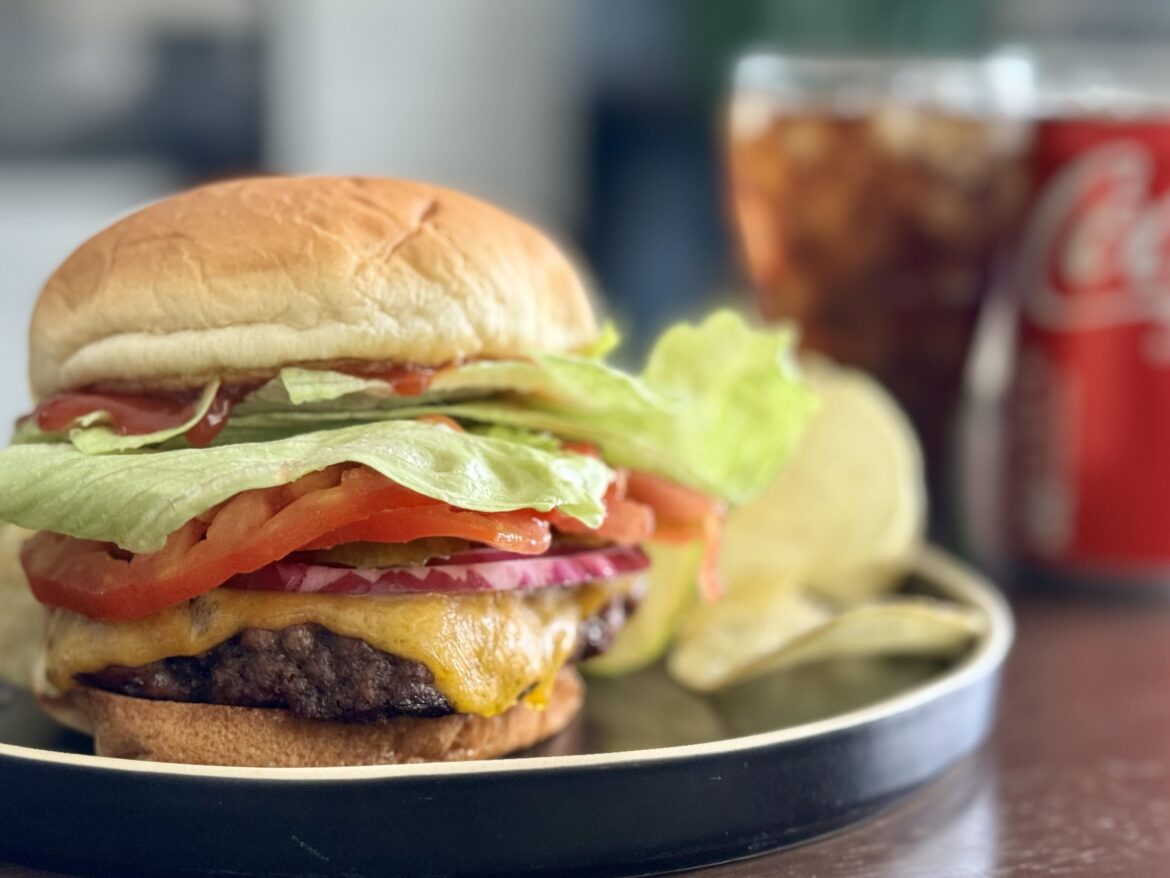 Burger I made for lunch