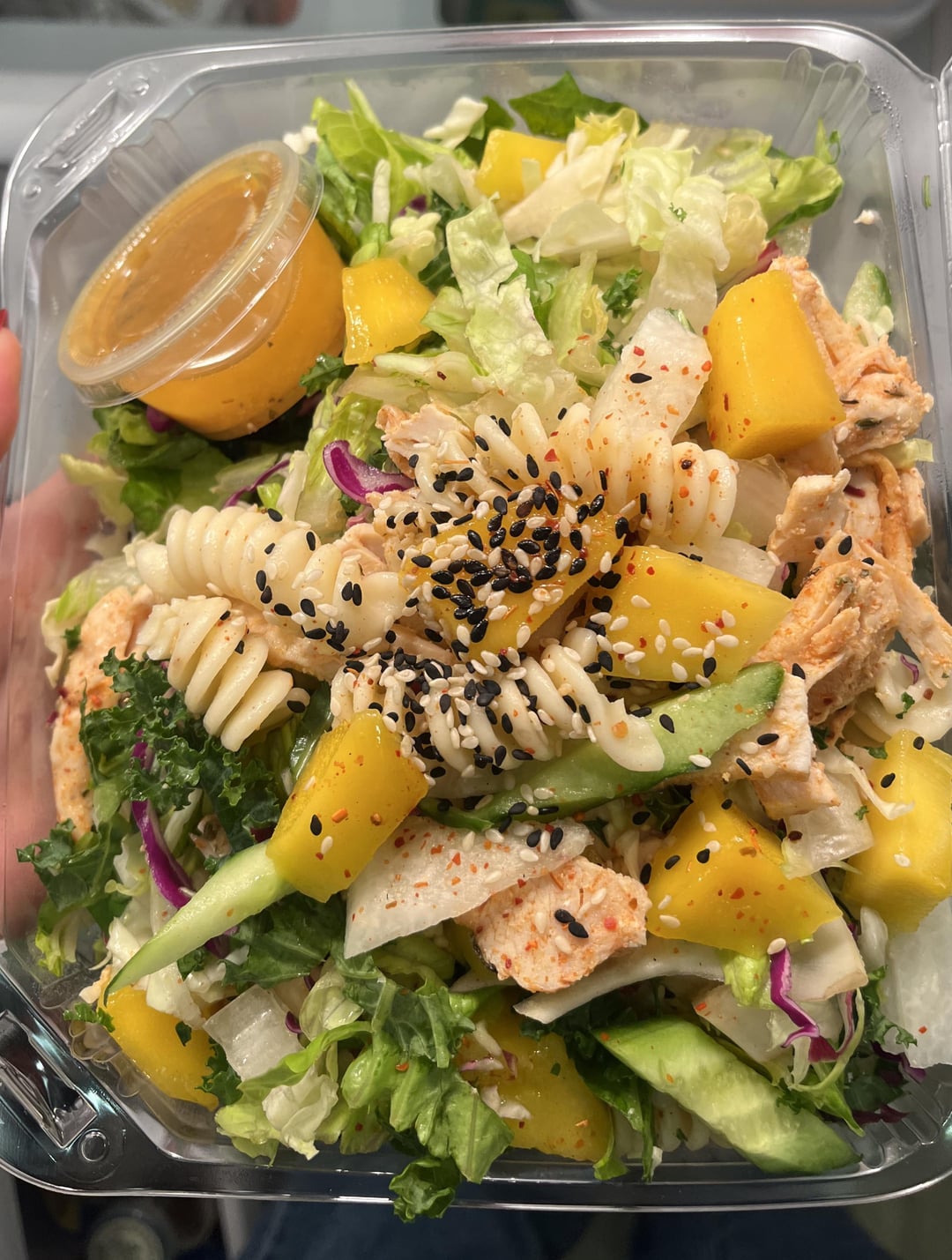 calorie estimate in this mango chicken jicama salad? Dining and Cooking