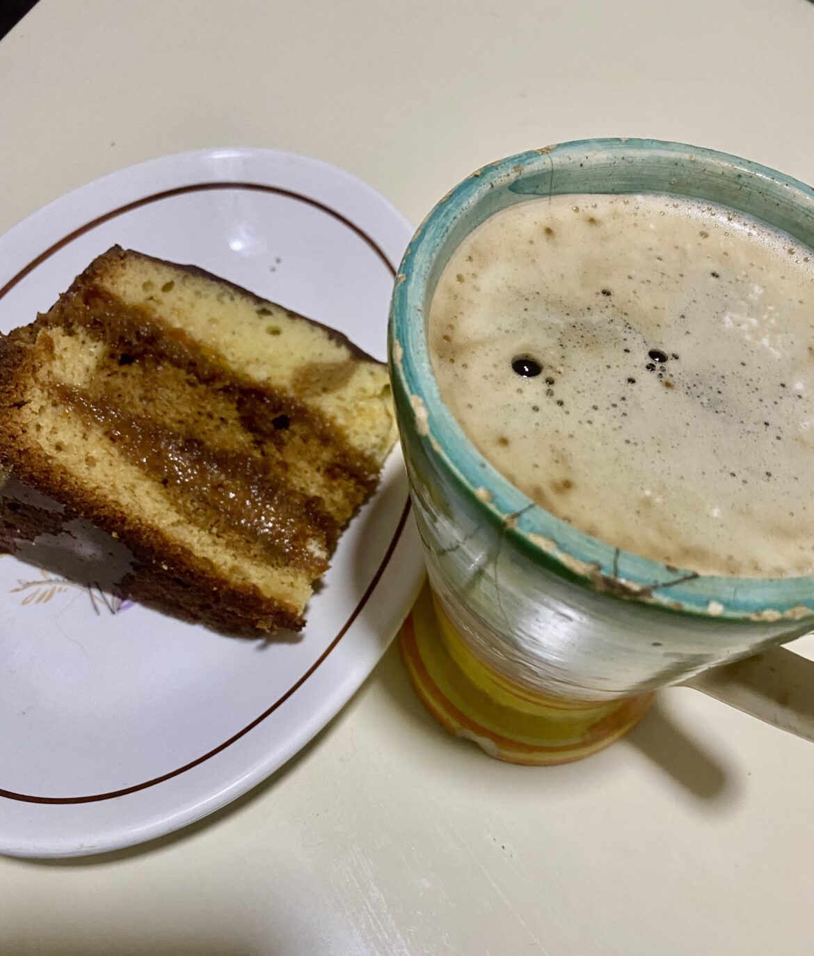 coffee and birthday cake