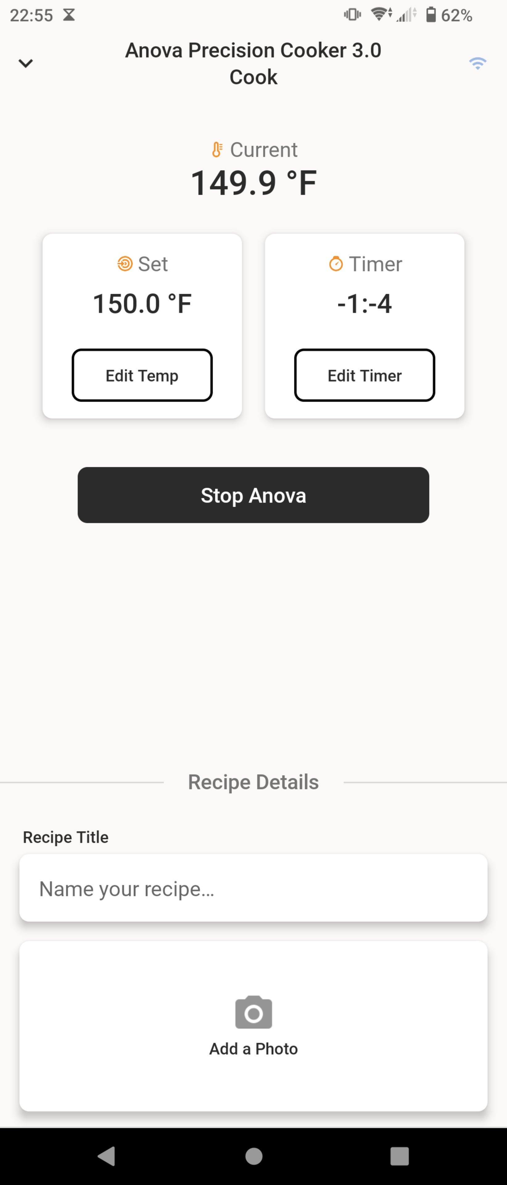 Why is the timer on my Anova being weird? Dining and Cooking