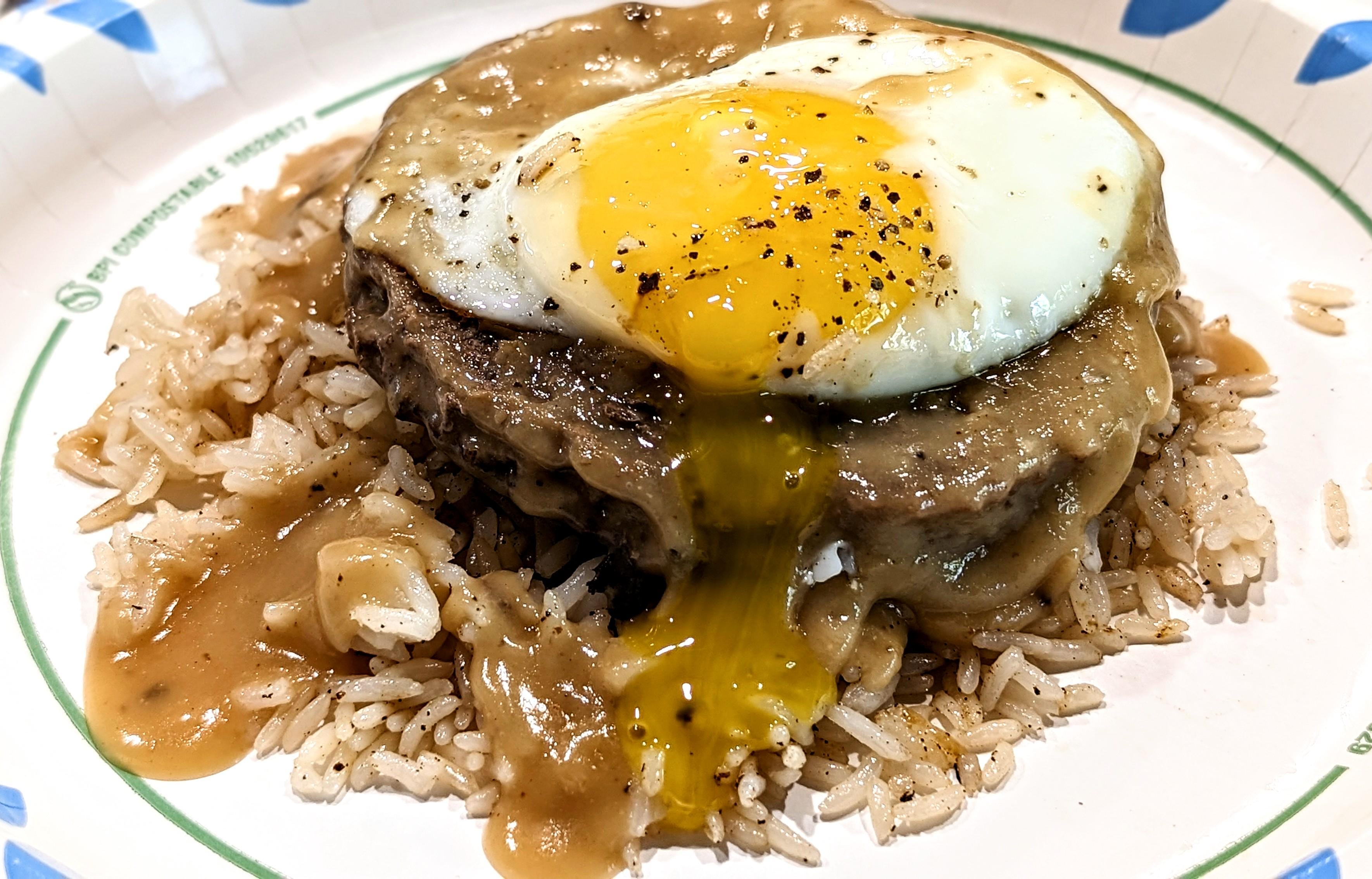 Had a party last night so leftover burger patties meant Loco Moco today