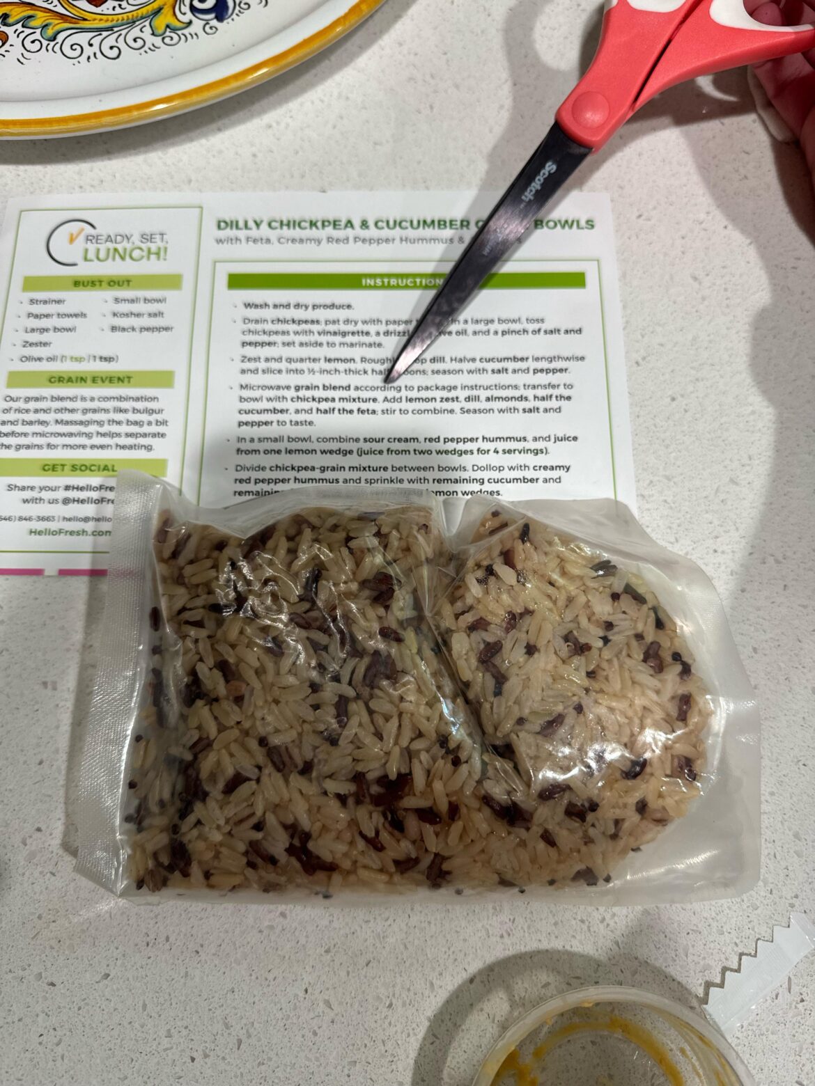 Help! Microwave grain blend according to package instructions, which are not there