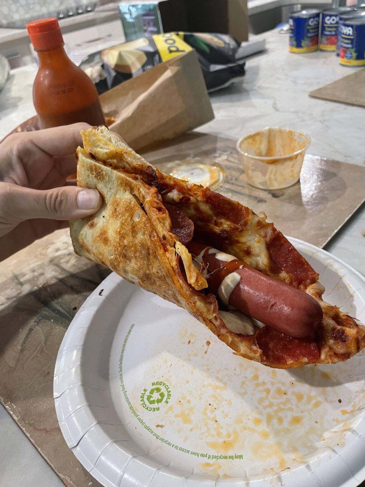Costco pizza dog what y’all think?