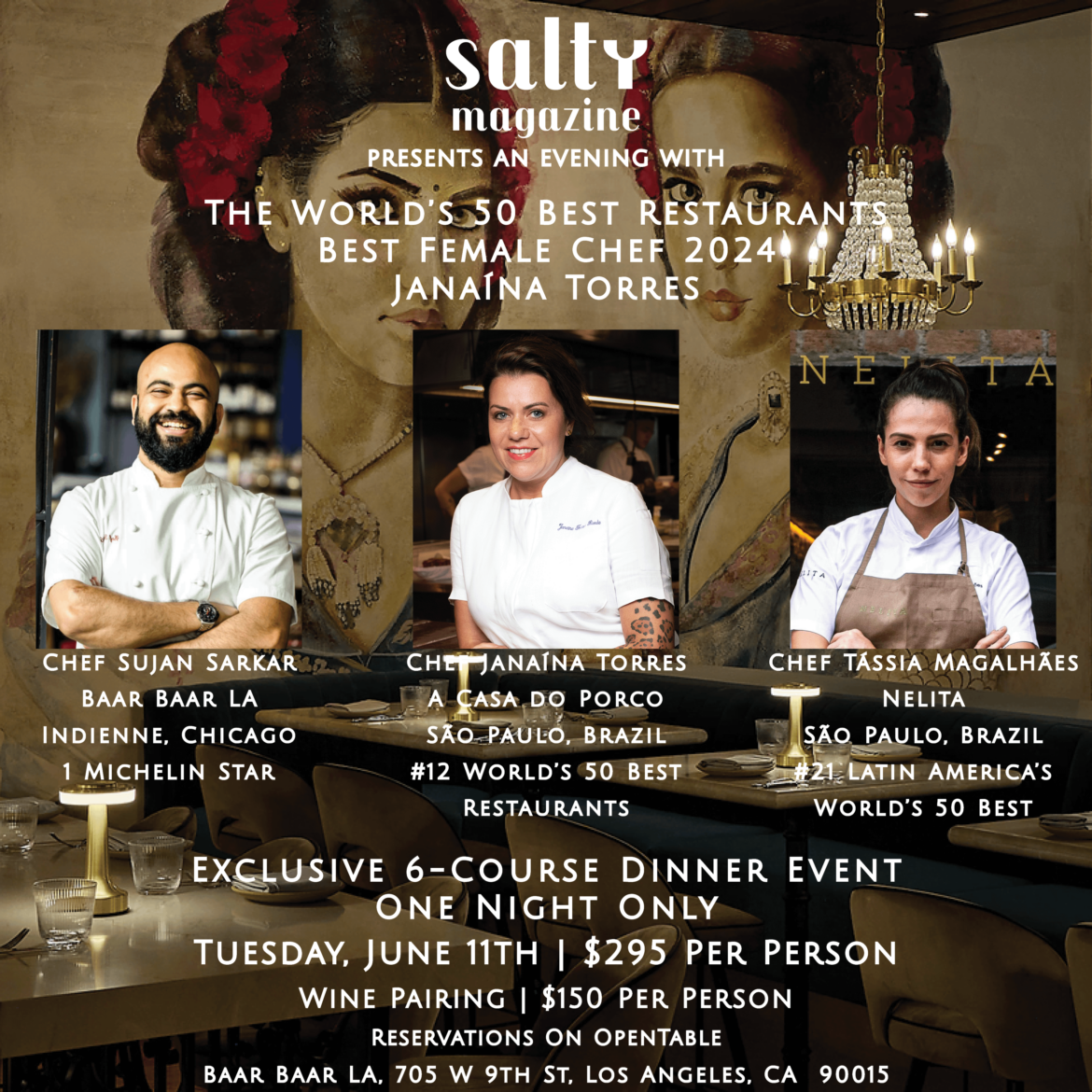 World's Best Female Chef 2024 of #12 Best Restaurant in the World to Cook in LA on June 11th