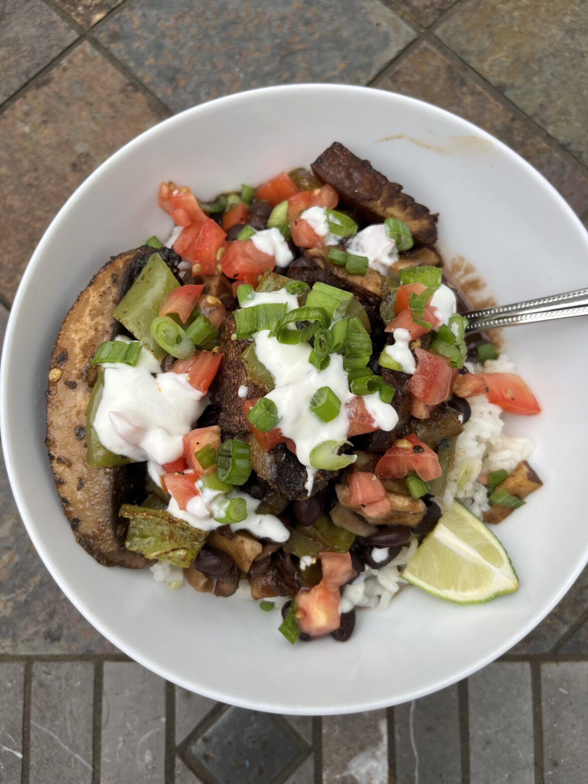 Black Bean Portobello Burrito Bowl