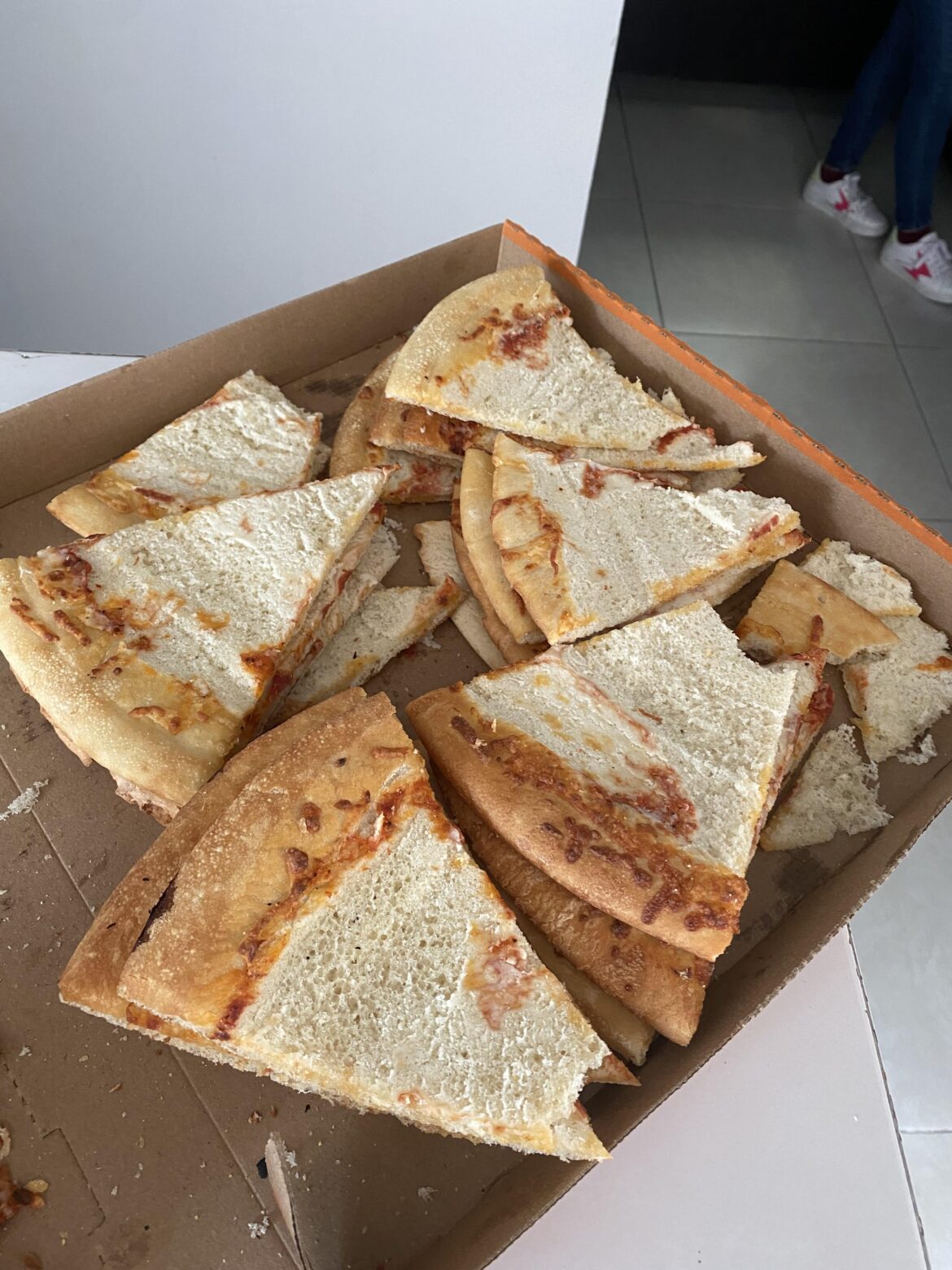 Help! What to do with all this topless pizza!? Help! What to do with all this topless pizza!?