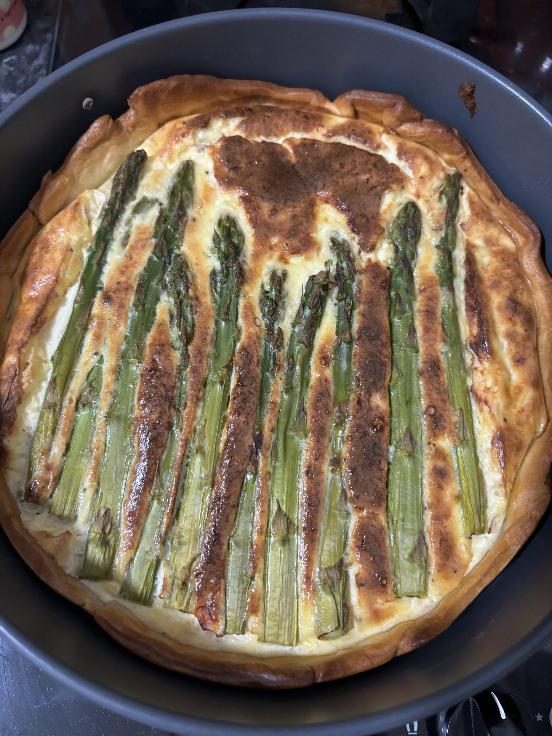 Salmon and asparagus quiche Dining and Cooking
