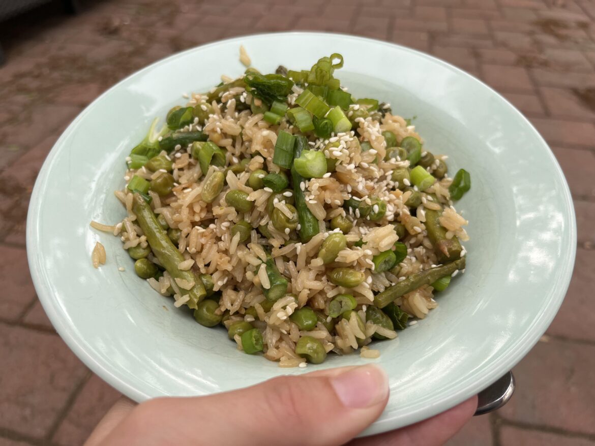 Vegan Asparagus & Edamame Fried Rice