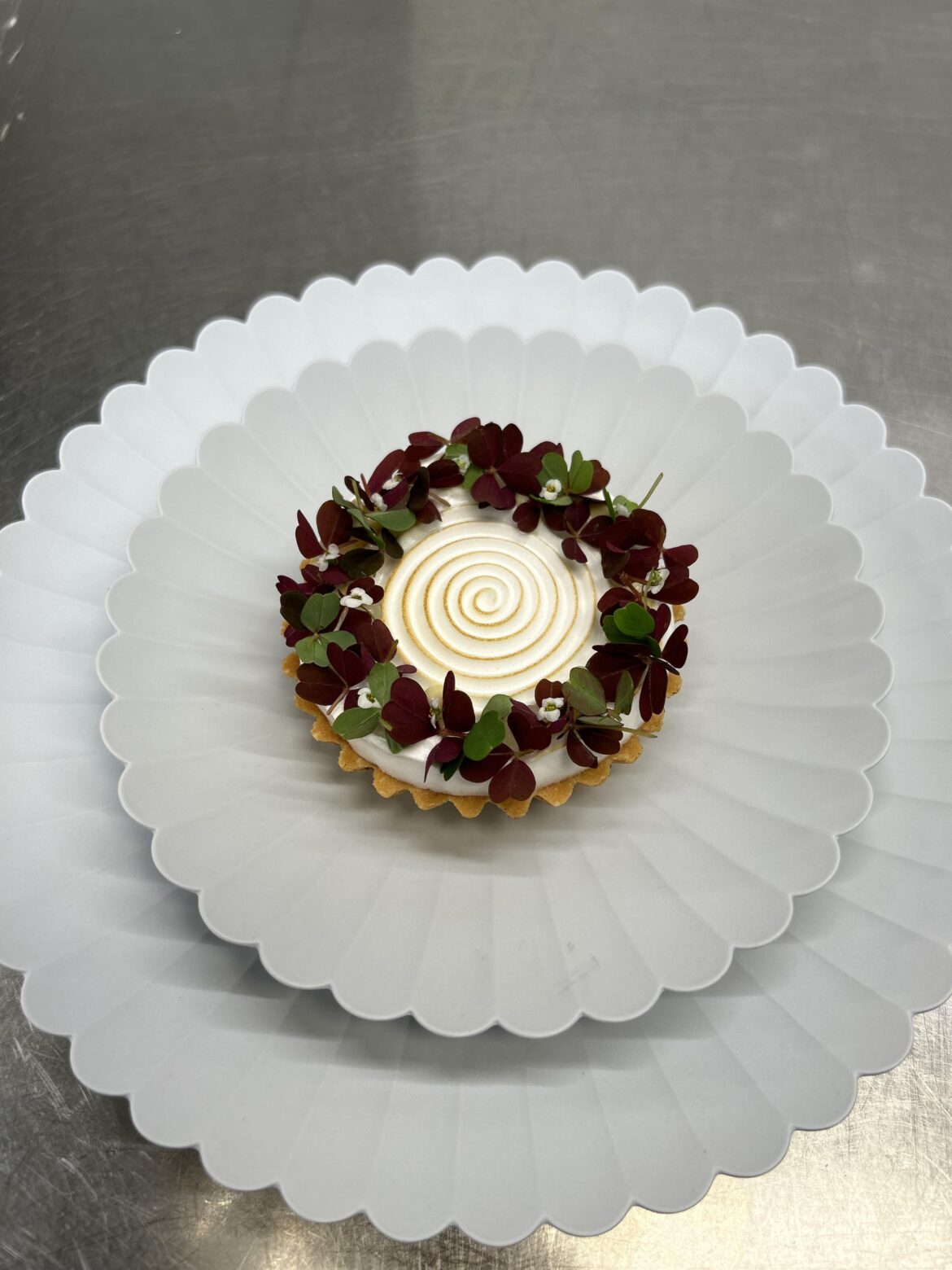 Sorrel, yuzu, meringue