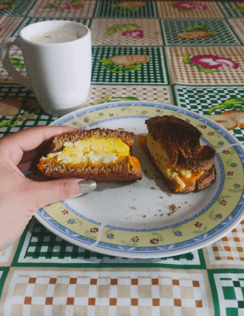 One of my favorite egg and cheddar sandwiches, and yours?