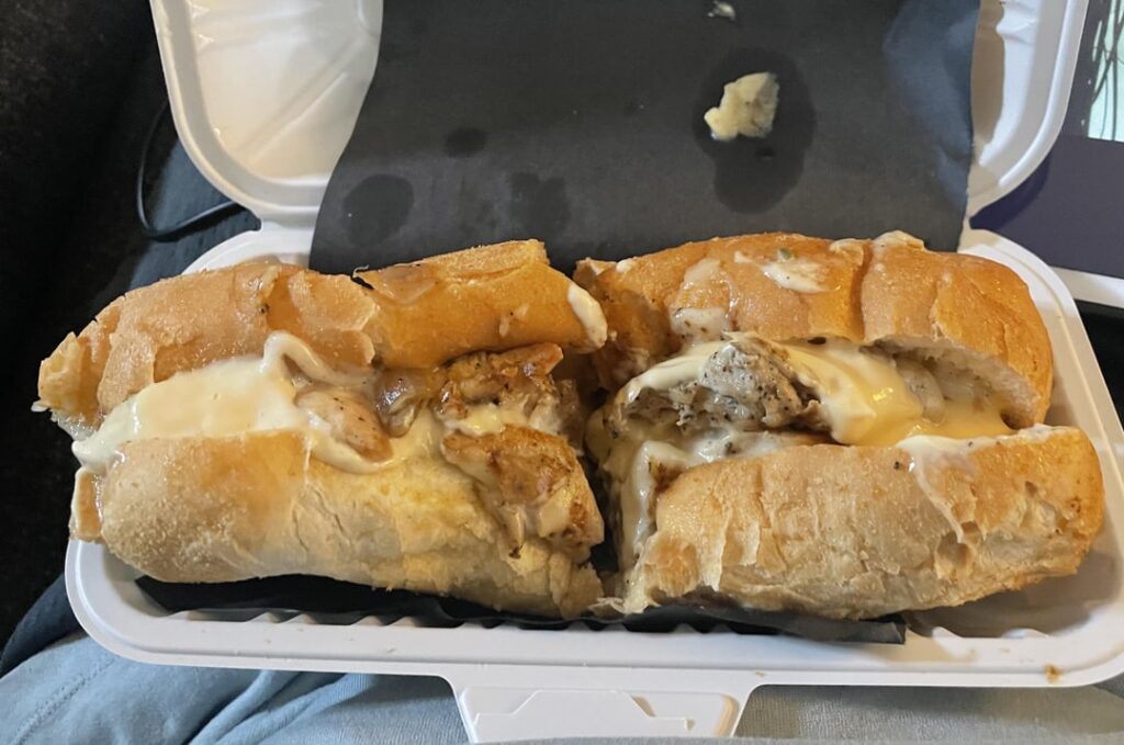 [I Ate] a Chicken Utility sandwich for supper.