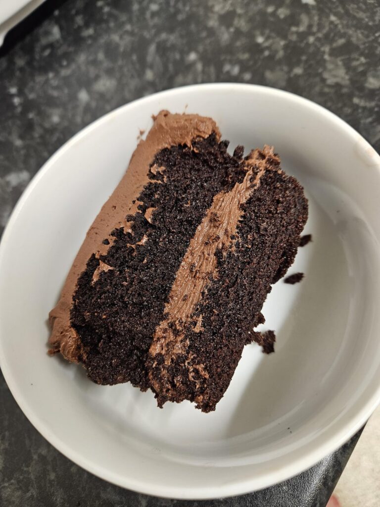My boyfriend wanted choccy cake so he got choccy cake