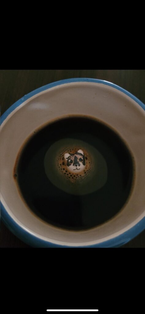 I have my cat on my coffee mug!